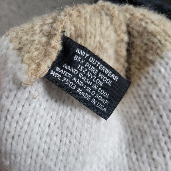 Vintage Oatmeal Wool Blend Winter Beanie OS - Picture 6 of 6